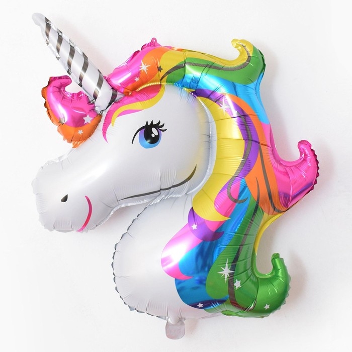 Шар фольгированный 47" &laquo;Единорог&raquo;, радуга