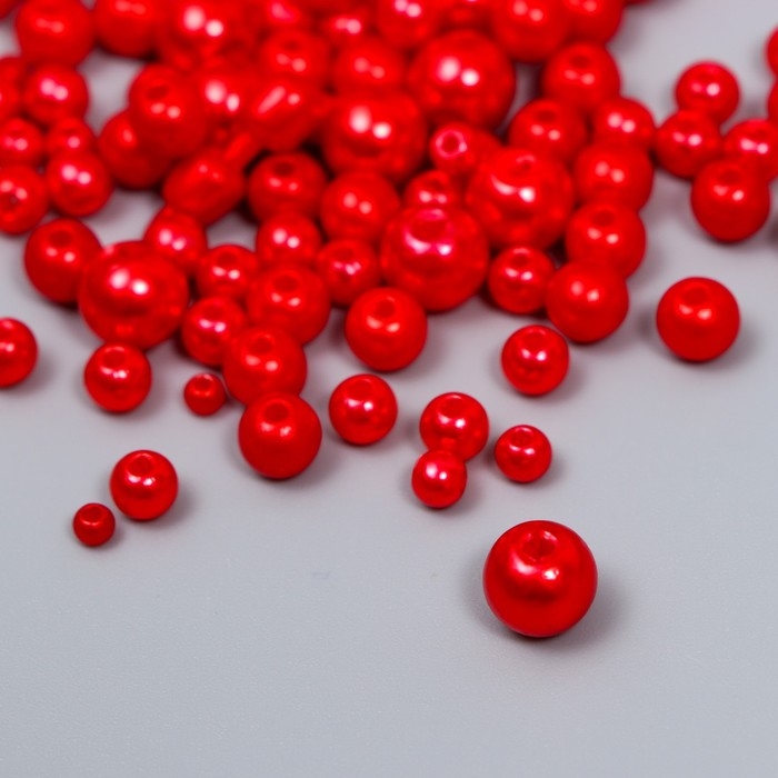 Бусины для творчества пластик Бусины для творчества пластик "Круглые. Искушение" d=3-8 мм, набор 10 гр