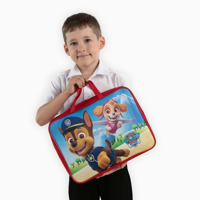 Папка с ручками текстильная А4, 350х270х100 мм, Щенячий патруль Папка с ручками текстильная А4, 350х270х100 мм, Щенячий патруль