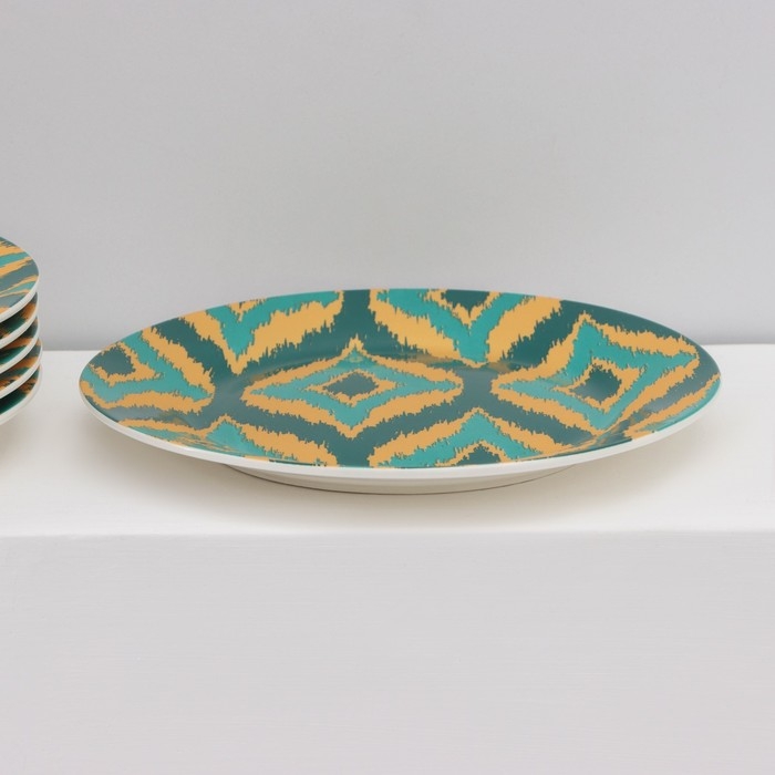 Набор тарелок фарфоровых Доляна Askım, 18 предметов: 6 тарелок d=20 см, 6 тарелок d=25 см, 6 тарелок глубоких 340 мл Набор тарелок фарфоровых Доляна Askım, 18 предметов: 6 тарелок d=20 см, 6 тарелок d=25 см, 6 тарелок глубоких 340 мл