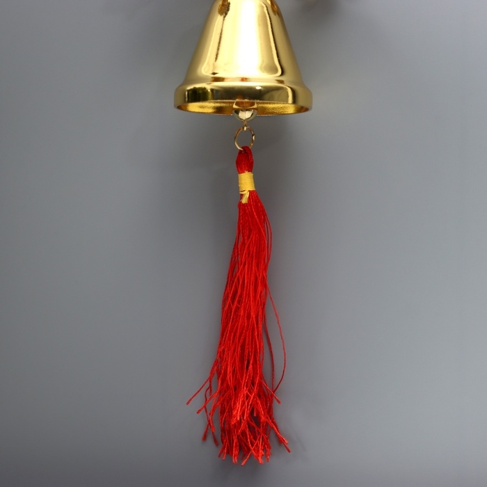 Колокольчик металл  Колокольчик металл "Счастливого пути" с кисточкой 4,3х4,3х20 см