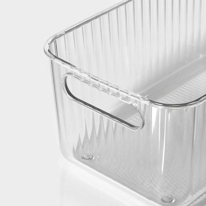 Контейнер для хранения с ручкой LaDо́m «Кристалл», 28,5×15,3×11 см, цвет прозрачный Контейнер для хранения с ручкой LaDо́m «Кристалл», 28,5×15,3×11 см, цвет прозрачный