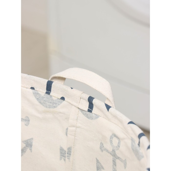 Корзина для белья Доляна «Якорь», 40×40×48,5 см Корзина для белья Доляна «Якорь», 40×40×48,5 см