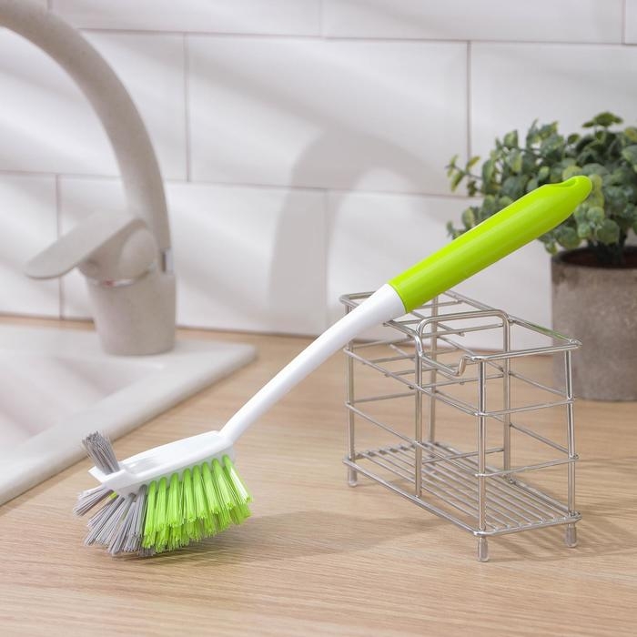 Щётка для посуды Доляна Green day, двойная, 29 см Щётка для посуды Доляна Green day, двойная, 29 см