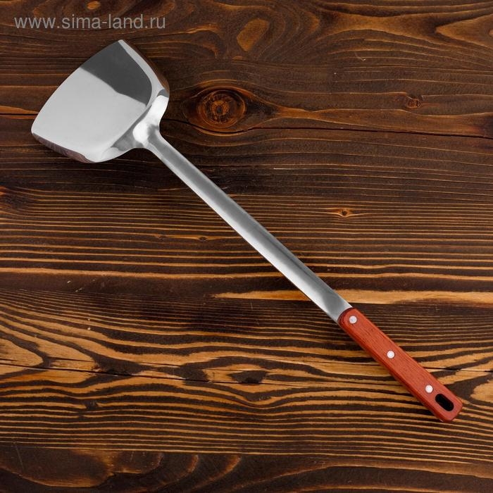 Лопатка для казана узбекская 45см, ширина 12см, с деревянной ручкой Лопатка для казана узбекская 45см, ширина 12см, с деревянной ручкой