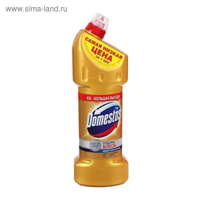 Чистящее средство Domestos «Ультра блеск», гель, для унитаза, 1.5 л Чистящее средство Domestos «Ультра блеск», гель, для унитаза, 1.5 л