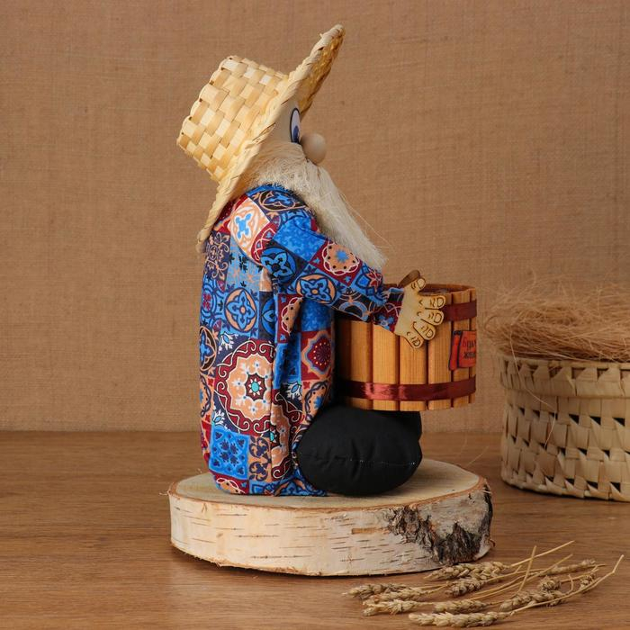 Оберег - домовой Оберег - домовой "Фёдор с бочкой", h = 33 см, микс