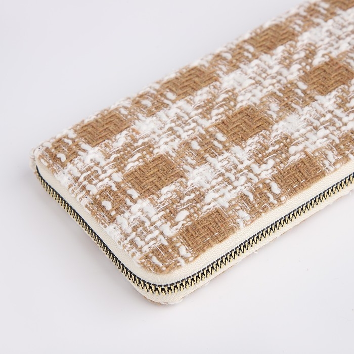 Кошелёк женский на молнии, цвет бежевый Кошелёк женский на молнии, цвет бежевый