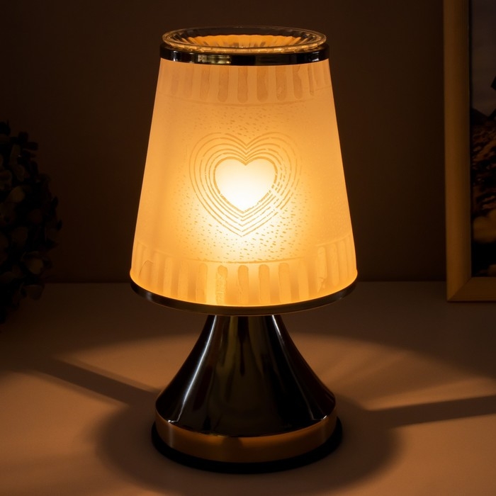 Аромасветильник сенсорный Аромасветильник сенсорный "Сердце" G9 40Вт золото 13х13х23 см RISALUX