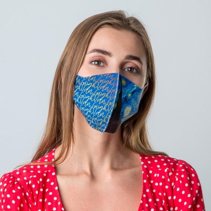 Маска из неопрена многоразовая,  Маска из неопрена многоразовая, "Звездная ночь"