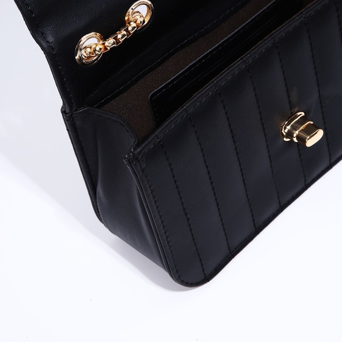 Сумка-мессенджер на клапане, цвет чёрный Сумка-мессенджер на клапане, цвет чёрный