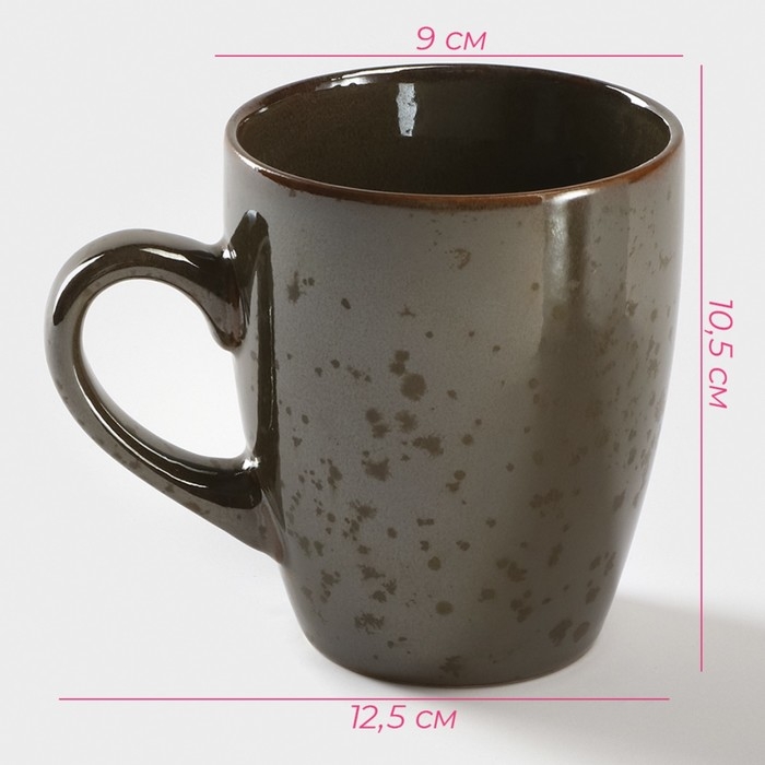 Кружка керамическая Доляна «Норди», 340 мл, цвет коричневый Кружка керамическая Доляна «Норди», 340 мл, цвет коричневый