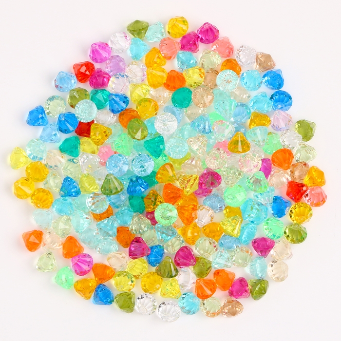 Кристаллы пластиковые декоративные, набор 120 г, размер 1 шт. — 1 × 1,2 см, цвет МИКС Кристаллы пластиковые декоративные, набор 120 г, размер 1 шт. — 1 × 1,2 см, цвет МИКС