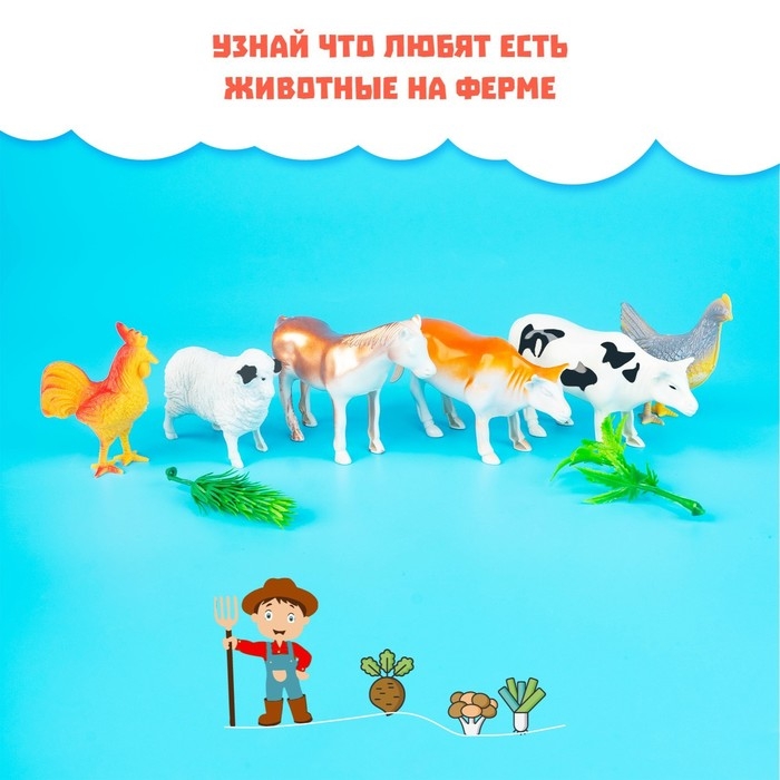 Набор фигурок животных «Домашние животные», 6 штук, с аксессуарами Набор фигурок животных «Домашние животные», 6 штук, с аксессуарами