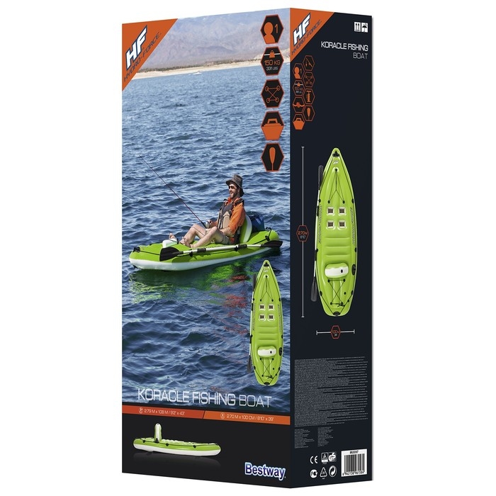 Лодка надувная Koracle, 270 х 100 см, весло, насос, 65097 Bestway Лодка надувная Koracle, 270 х 100 см, весло, насос, 65097 Bestway