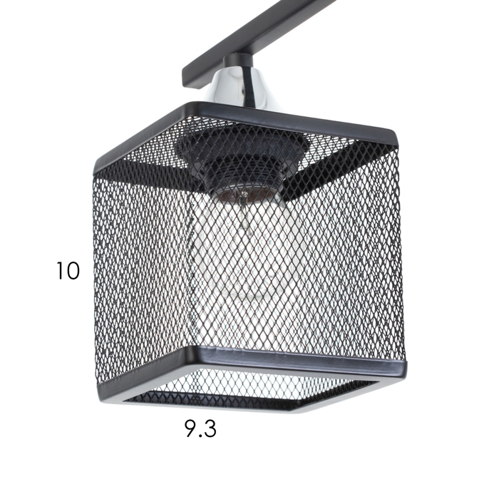 Люстра Люстра "Куб" 4х60Вт Е27 Чёрный 38,5х38,5х27см