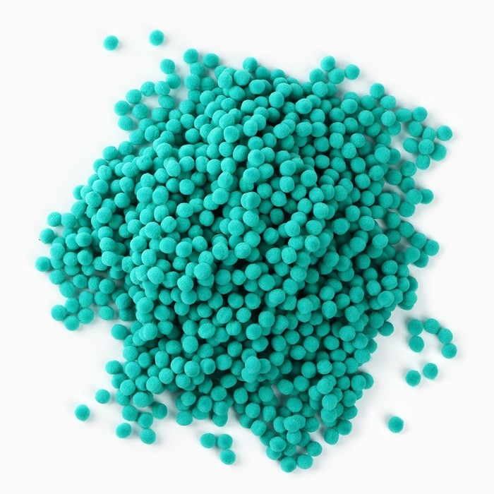 Набор текстильных деталей для декора. Помпоны для творчества &laquo;Зелёные&raquo;, 55 гр