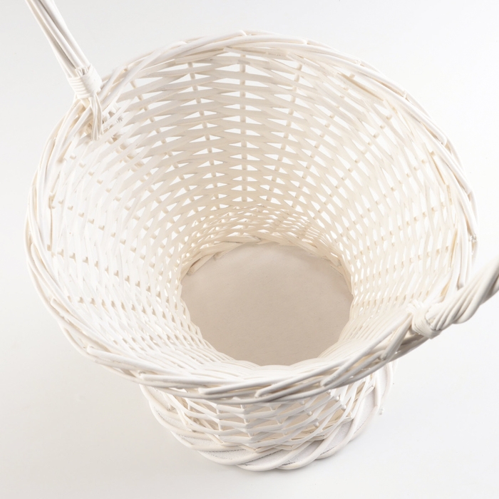 Корзина плетеная, 30х30х27х70 см, белый, ива Корзина плетеная, 30х30х27х70 см, белый, ива