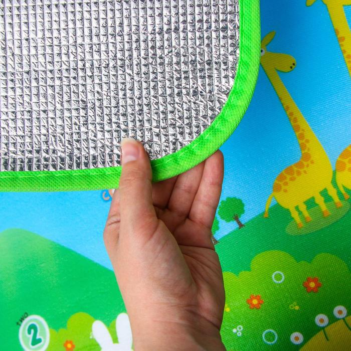 Игровой коврик для детей на фольгированной основе «Путешествие», размер 180х100x0,5 см, Крошка Я Игровой коврик для детей на фольгированной основе «Путешествие», размер 180х100x0,5 см, Крошка Я