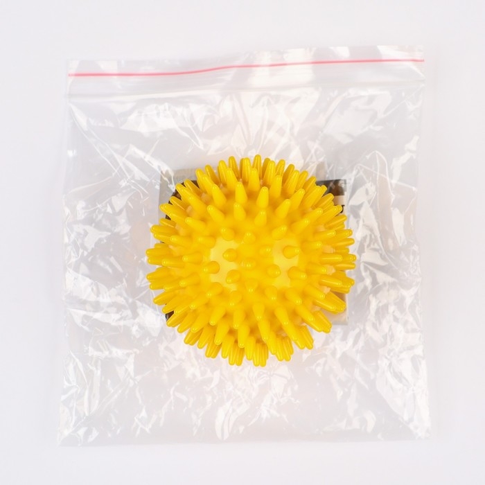 Мяч массажный ø8 см, цвет желтый, Крошка Я Мяч массажный ø8 см, цвет желтый, Крошка Я