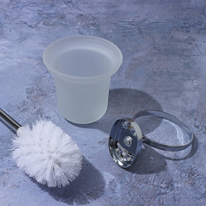 Ёрш для унитаза с подставкой настенный Штольц Stölz «Нео», 12×14×36 см, цвет хромированный Ёрш для унитаза с подставкой настенный Штольц Stölz «Нео», 12×14×36 см, цвет хромированный