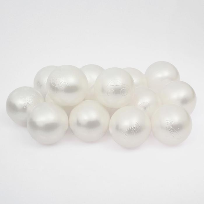Набор шаров для сухого бассейна 500 шт, цвет: белый перламутр Набор шаров для сухого бассейна 500 шт, цвет: белый перламутр