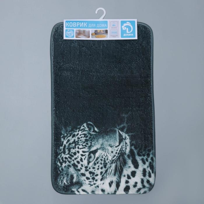 Коврик для ванной Доляна «Леопард», 45×75 см