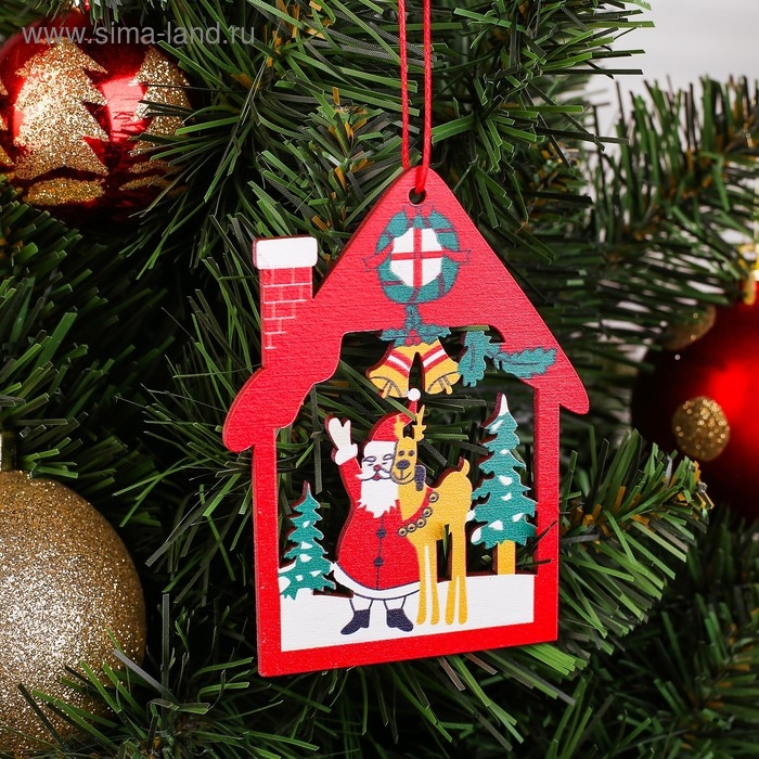 Подвеска новогодняя «В праздничном домике» МИКС Подвеска новогодняя «В праздничном домике» МИКС
