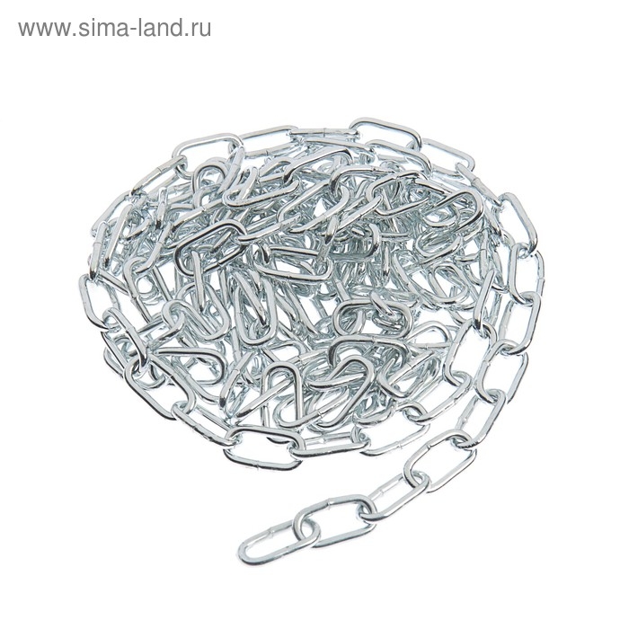 Цепь короткозвенная ТУНДРА krep, DIN766, диаметр 3 мм, сварная, оцинкованная, 3 м Цепь короткозвенная ТУНДРА krep, DIN766, диаметр 3 мм, сварная, оцинкованная, 3 м