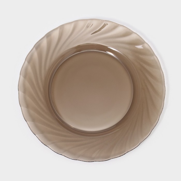 Тарелка стеклянная десертная Ocean Eclipse, d=19,6 см, цвет коричневый Тарелка стеклянная десертная Ocean Eclipse, d=19,6 см, цвет коричневый