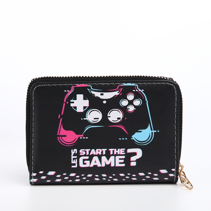 Кошелёк детский на молнии «Выбражулька», цвет чёрный