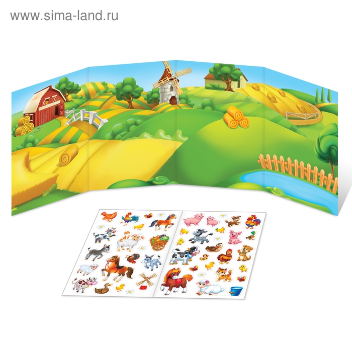 Многоразовые наклейки набор «Изучаем животных», 2 шт. Многоразовые наклейки набор «Изучаем животных», 2 шт.
