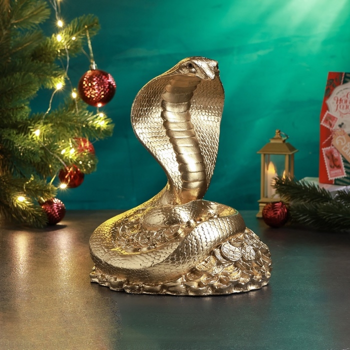 Фигура Фигура "Кобра на деньгах" 25х18см, золото