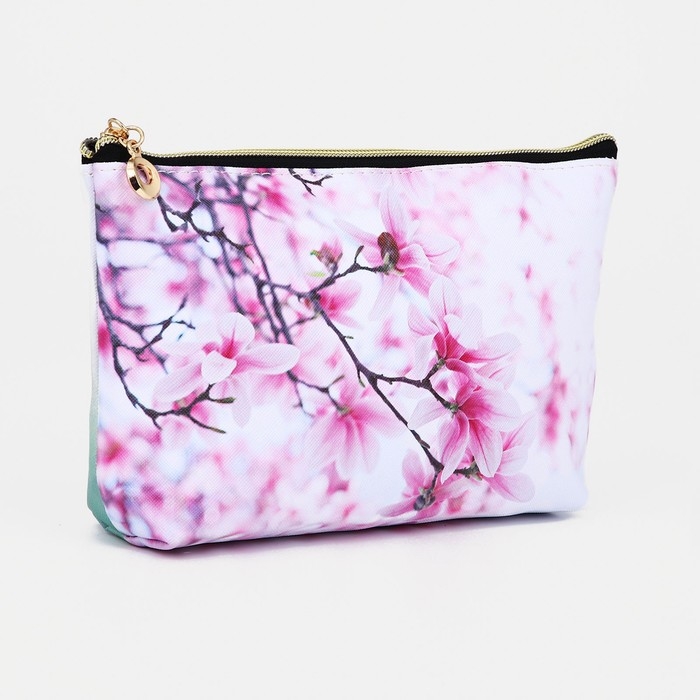Косметичка на молнии, цвет белый/розовый Косметичка на молнии, цвет белый/розовый