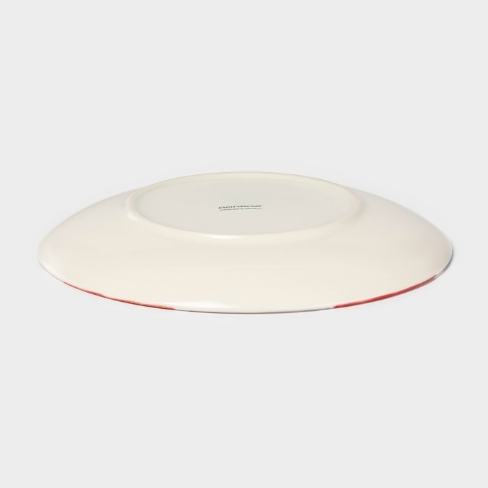 Тарелка новогодняя Доляна «Легенда Севера», d=27 см, цвет бежевый Тарелка новогодняя Доляна «Легенда Севера», d=27 см, цвет бежевый