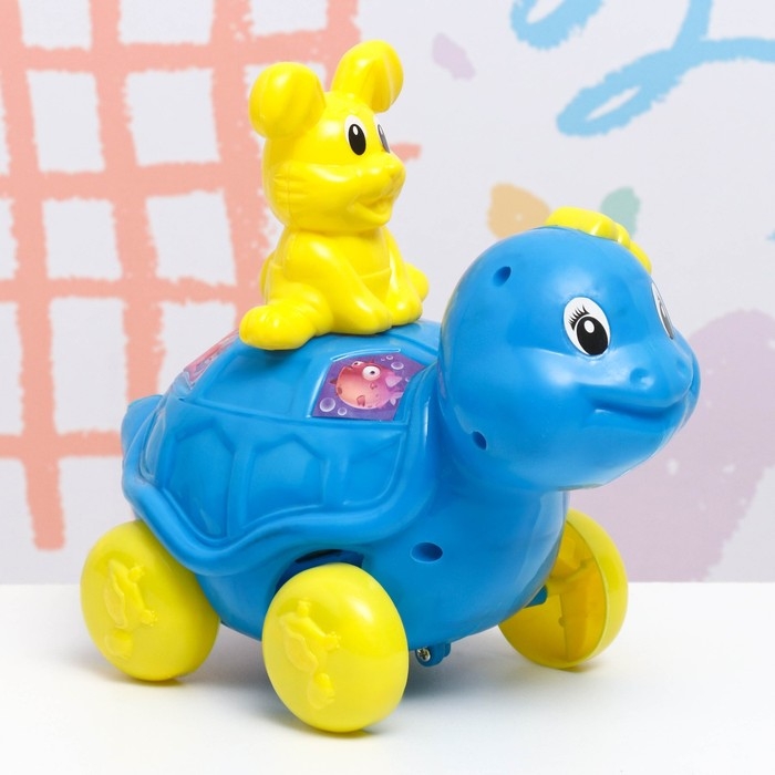 Развивающая игрушка - каталка детская  Развивающая игрушка - каталка детская "Черепаха", 18 х 10 х 11 см, микс