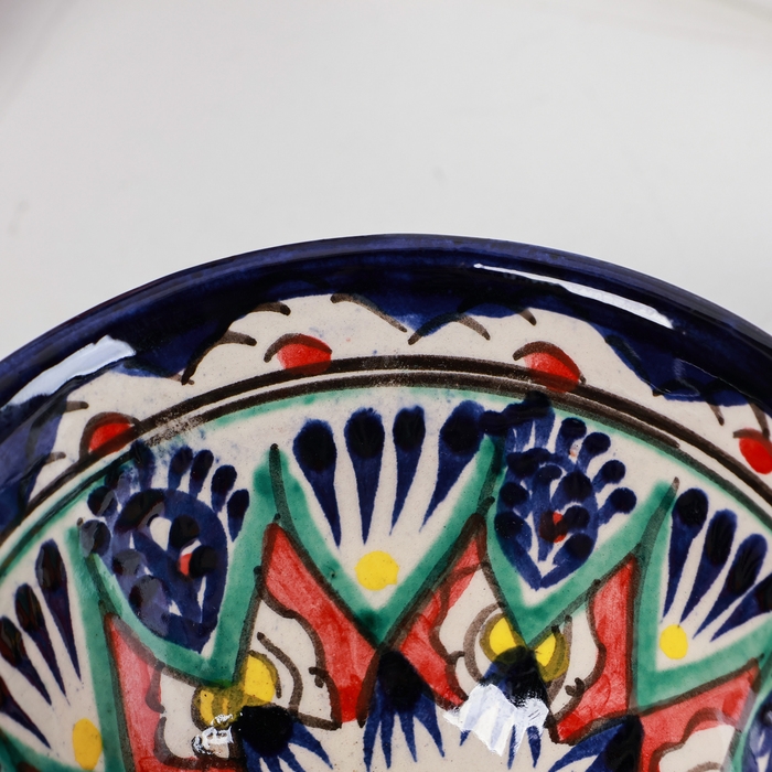 Пиала чайная Риштанская керамика  Пиала чайная Риштанская керамика "Цветы" большая, 11 см, микс