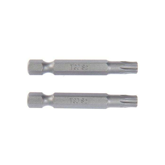 Биты ТУНДРА, намагниченные, сталь S2, T30 х 50 мм, 2 шт. Биты ТУНДРА, намагниченные, сталь S2, T30 х 50 мм, 2 шт.