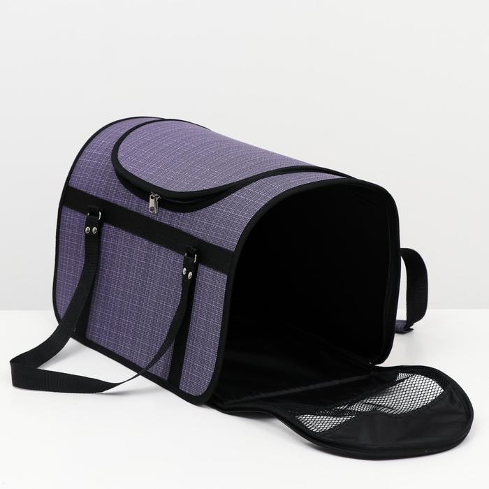 Сумка - переноска для животных, с люком, 46 х 28,5 х 29 см, микс цветов Сумка - переноска для животных, с люком, 46 х 28,5 х 29 см, микс цветов