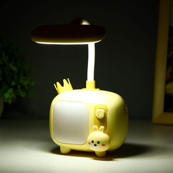 Настольная лампа  Настольная лампа "Зайка" LED 3Вт USB АКБ МИКС 6х9,5х22,5 см RISALUX