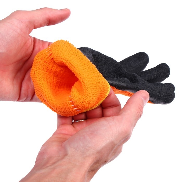 Перчатки садовые, нейлоновые, с латексным обливом, утеплённые, размер 10, МИКС, Greengo Перчатки садовые, нейлоновые, с латексным обливом, утеплённые, размер 10, МИКС, Greengo