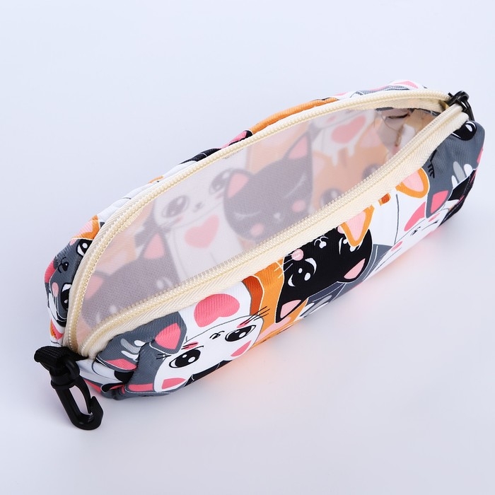 Рюкзак школьный из текстиля на молнии, 3 кармана, пенал, цвет разноцветный/оранжевый Рюкзак школьный из текстиля на молнии, 3 кармана, пенал, цвет разноцветный/оранжевый