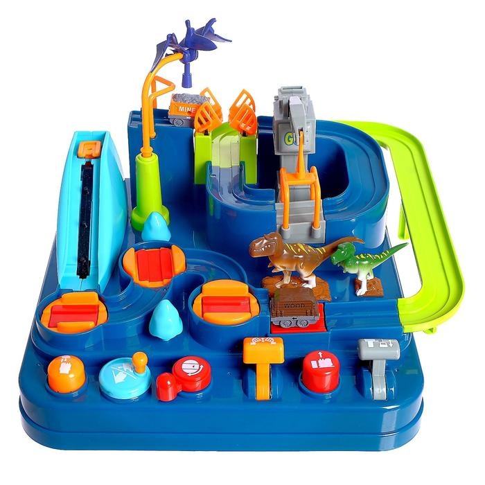 Настольная игра-лабиринт «Приключения динозавров», 2 машинки Настольная игра-лабиринт «Приключения динозавров», 2 машинки