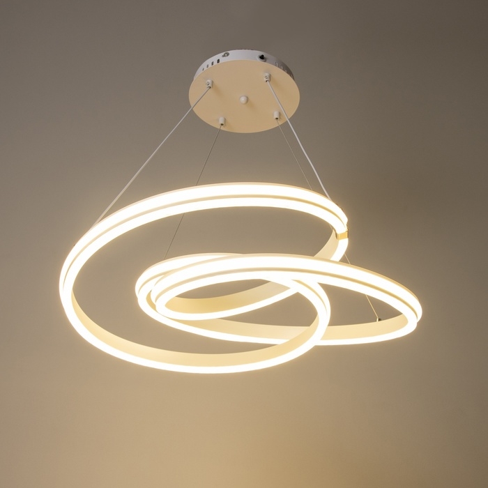 Светильник с ПДУ Светильник с ПДУ "Роули" LED 190Вт 3000-6000К белый 56х56х13-110 см