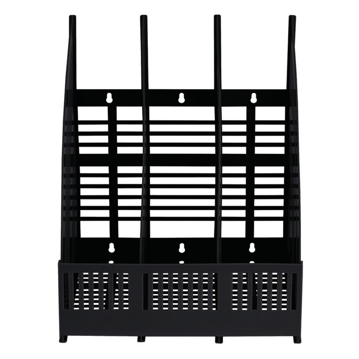 Лоток для бумаг cборный, вертикальный, LINE, 3 отделения, чёрный