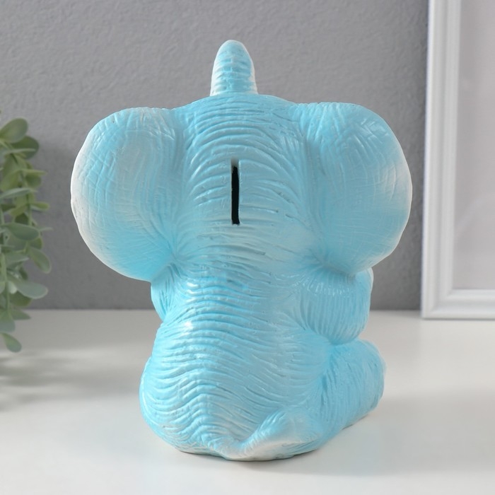 Копилка Копилка "Слоненок" голубой, высота 19 см, ширина 15 см, длина 13 см