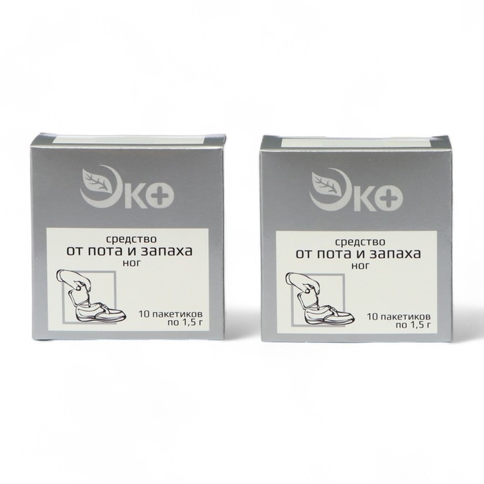 Средство от пота и запаха ног Экотекс, 10 пакетиков по 1,5 г, 2 набора Средство от пота и запаха ног Экотекс, 10 пакетиков по 1,5 г, 2 набора