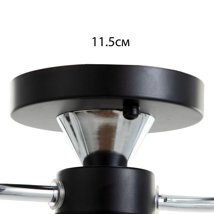 Люстра Люстра "Авиталь" 2хЕ27 40Вт чёрно-хромовый 53х20х23 см BayerLux