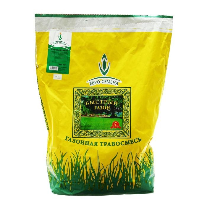 Семена Газонная травосмесь  Семена Газонная травосмесь "Быстрый газон", 5 кг