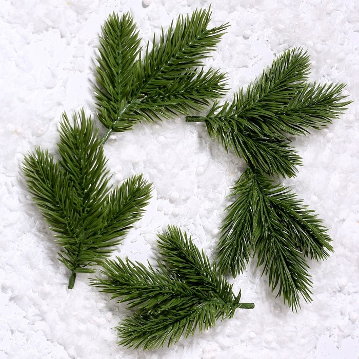 Декор «Веточка ели», набор 5 шт., размер 1 шт. — 12 × 9 см Декор «Веточка ели», набор 5 шт., размер 1 шт. — 12 × 9 см